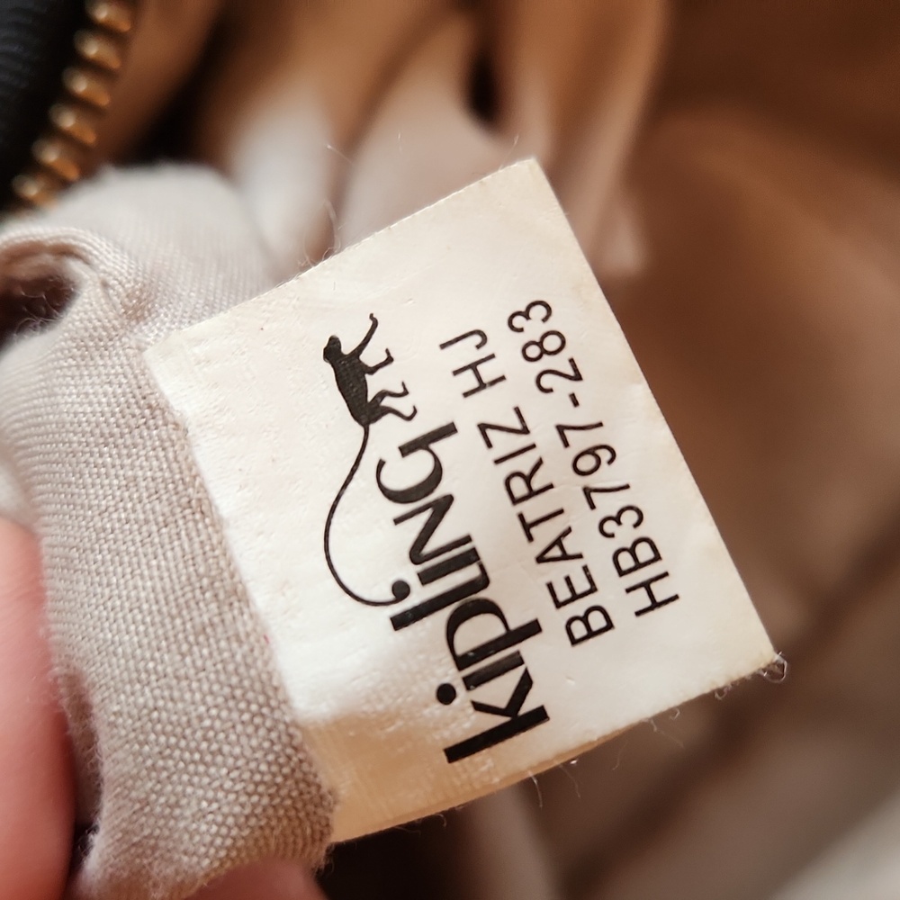 Kipling Tan With Black Accents Shoulder Bag - Picture 10 of 16